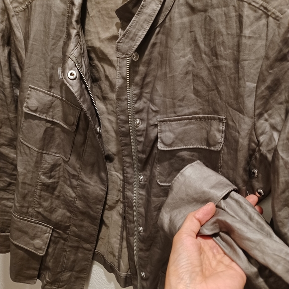 NWOT Armani collezioni taupe jacket sz 40 - Picture 4 of 8